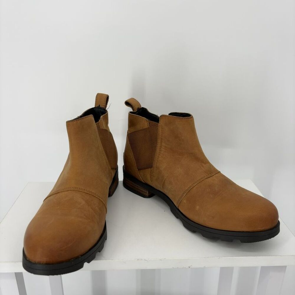 Sorel Tan Leather Ankle Boots